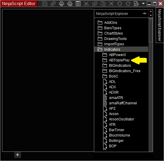 Remove the ABTriplePlay indicator folder